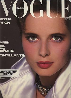 VOGUE, Paris, Novembre 1983. Isabella Rossellini.