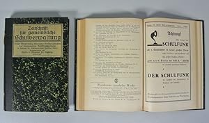 ZEITSCHRIFT FÜR GEMEINDLICHE SCHULVERWALTUNG, 3. Jahrgang (1928) und 4. Jahrgang (1929). Gebunden...