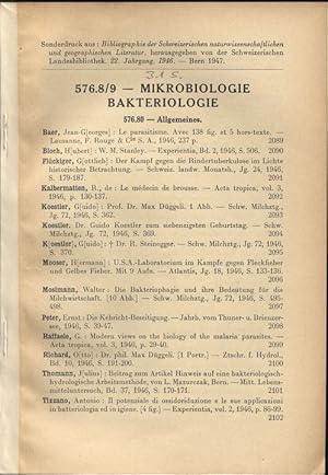 576.8/9 - MIKROBIOLOGIE BAKTERIOLOGIE. U.S.A.-Laboratorium im Kampfe gegen Fleckfieber und Gelbes...