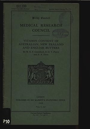 VITAMIN CONTENT OF AUSTRALIAN, NEW ZEALAND AND ENGLISH BUTTERS.