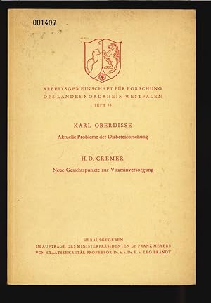 ARBEITSGEMEINSCHAFT FÜR FORSCHUNG DES LANDES NORDRHEIN-WESTFALEN HEFT 98.