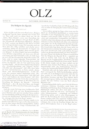 Die Religion des Rgveda - Von B. Schlerath, in: ORIENTALISTISCHE LITERATURZEITUNG (OLZ), 6/2000. ...