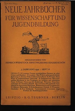 Formen geschichtlichen Denkens im alten Orient und Okzident. Neue Jahrbücher für Wissenschaft und...