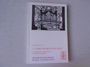 Musikdrucke Musikliteratur Musikerautographen, Katalog Nr. 372. 50 Jahre Musikantiquariat.