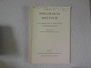 Frühe Übersetzungsschichten im Althochdeutschen. Separatum aus: Philologia Deutsch. Festschrift z...