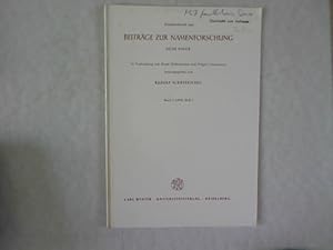 Schweizerische Namenkunde. Auswählender germanistischer Forschungsbericht 1965-1968. Sonderdruck ...