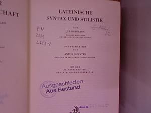Lateinische Syntax und Stilistik. Mit dem allgemeinen Teil der lateinischen Grammatik. Handbuch d...