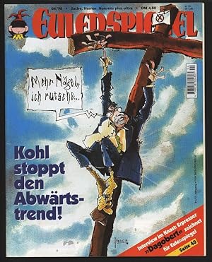 Kohl stoppt den Abwärtstrend, in: EULENSPIEGEL 4/1998. Magazin für Satire, Humor.