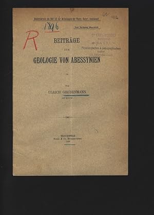 Beiträge zur Geologie von Abessynien. Sonderabdruck aus Heft XII der Mitteilungen der Thurg. Natu...