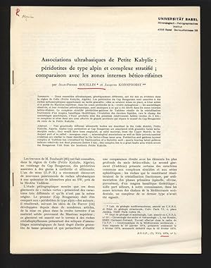 Associations ultrabasiques de Petite Kabylie : péridotites de type alpin et complexe stratifié ; ...