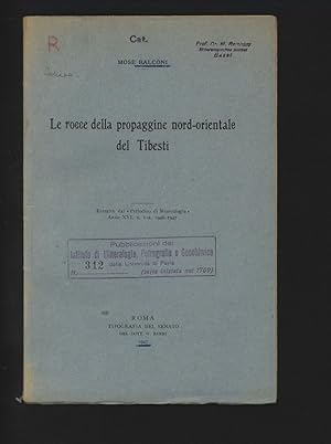 Le rocce della propaggine nord-orientale del Tibesti. Estratto dal «Periodico di Mineralogia», An...