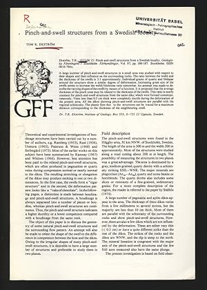 Pinch-and-swell structures from a Swedish locality. Geologiska Föreningens i Stockholm Forhandlin...