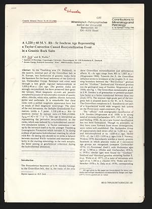 A 1,220 ± 60 M.Y. Rb?Sr Isochron Age Representing a Taylor-Convection Caused Recrystallization Ev...