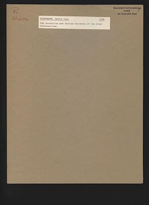 The strontium and barium contents of the Alnö Carbonatites.