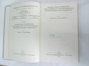 Modelle der dynamischen Programmierung zur Bestimmung optimaler Beschaffungsmengen. Schriften zur...