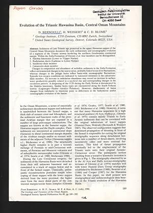 Evolution of the Triassic Hawasina Basin, Central Oman Mountains. From Robertson, A. H. F., Searl...