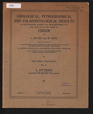 Gesteine von Kellang und Manipa. Geological, Petrographical and Paleontological Results of Explor...