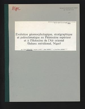 Évolution géomorphologique, stratigraphique et paléoclimatique au Pléistocène supérieur et à l?Ho...