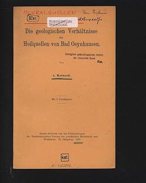 Die geologischen Verhältnisse der Heilquellen von Bad Oeynhausen. Sonder-Abdrnck aus den Verhandl...