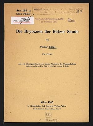 Die Bryozoen der Retzer Sande. Aus den Sitzungsberichten der Österr. Akademie der Wissenschaften,...