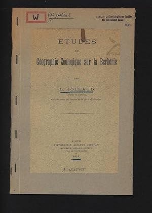 Etudes de geographie zoologique sur la Berberie.