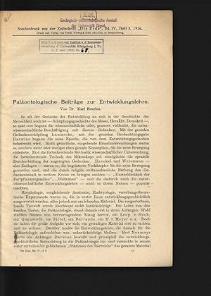 Paläontologische Beiträge zur Entwicklungslehre. Sonderdruck aus der Zeitschrift ?Die Erde", Bd. ...