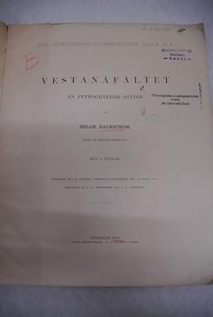 Vestanåfältet. En petrogenetisk studie. (With an English Summary). - Kongl. Svenska vetenskaps-ak...