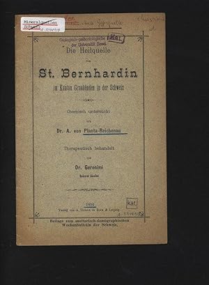 Chemisch untersucht. Die Heilquelle von St. Bernhardin im Kanton Graubünden in der Schweiz.