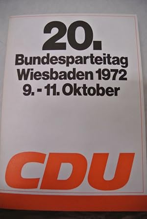 20. Bundesparteitag der Christlich Demokratischen Union Deutschlands (CDU). Niederschrift. Wiesba...