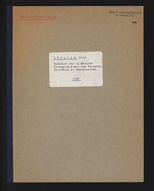 Datation par la Méthode Potassium-Argon des Terrains Pliocenes et Quaternaires.