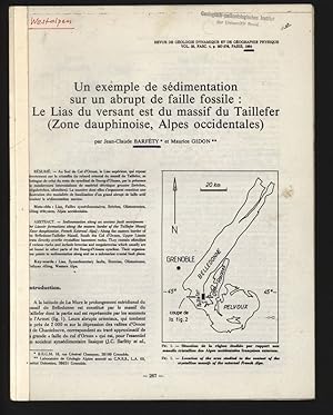 Un exemple de sédimentation sur un abrupt de faille fossile : Le Lias du versant est du massif du...