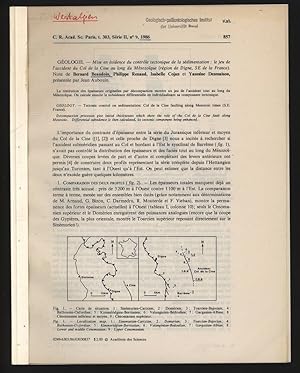 Mise en évidence du contrôle tectonique de la sédimentation : le jeu de l'accident du Col de la C...