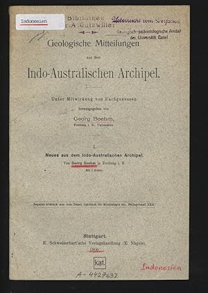 Geologische Mitteilungen aus dem Indo-Australischen Archipel. I. Neues aus dem Indo-Australischen...
