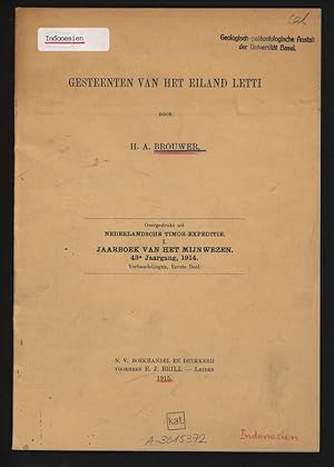 GESTEENTEN VAN EILAND LETTI. Overgedrukt uit NEDERLANDSCHE TIMOR-EXPEDITIE. I JAARBOEK VAN HET MI...