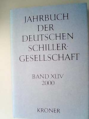 Jahrbuch der Deutschen Schillergesellschaft. Internationales Organ für Neuere Deutsche Literatur....