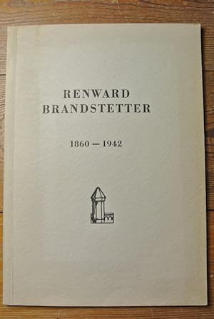 Professer Renward Brandstetter 1860 - 1942.