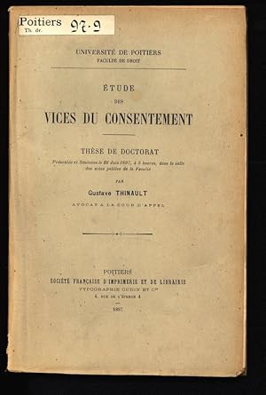 Dissertation vices consentement mariage
