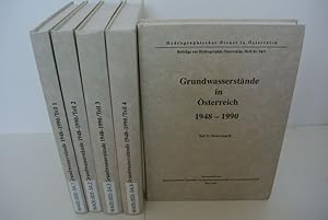 Grundwasserstände in Österreich 1948 - 1990. (5 Bände). I: Vorarlberg + Tirol + Kärnten + Salzbur...