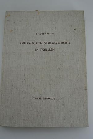 Deutsche Literaturgeschichte in Tabellen. Teil II. 1450-1770.