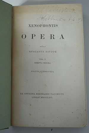 Xenophontis opera, edidit Gustavus Saupe. Vol. V: Scripta minora.