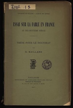 Dissertation sur la fable corrig