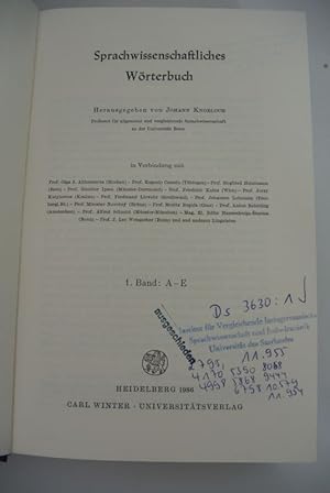 Sprachwissenschaftliches Wörterbuch. Bd. 1., A - E