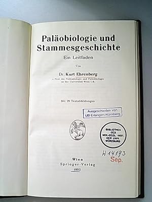 Paläobiologie und Stammesgeschichte. Ein Leitfaden.