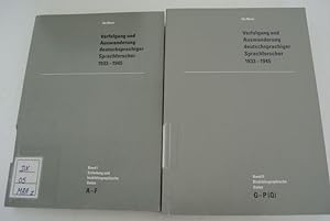 Verfolgung und Auswanderung deutschsprachiger Sprachforscher 1933 - 1945. [Hier]: Bde 1 und 2. I:...
