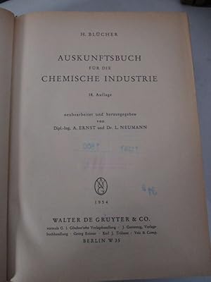 Auskunftsbuch für die chemische Industrie. 18. Aufl.