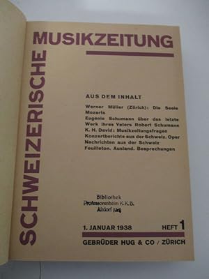 Schweizerische Musikzeitung. Jahrgang 1938.