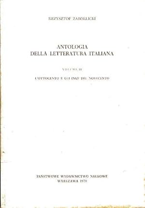 Antologia della letteratura italiane Tome III - Collectif