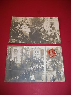 Champgenéteux - Mayenne - 2 CPA - Fête de Jeanne d'Arc - 29 Août 1909 - Brossier Photographe à Pr...