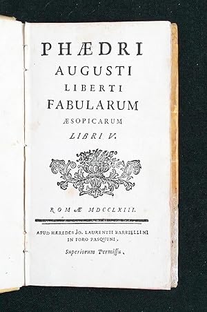 Fabularum Aesopicarum - Libri V.