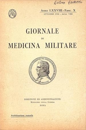 Giornale di medicina militare, Ottobre 1930